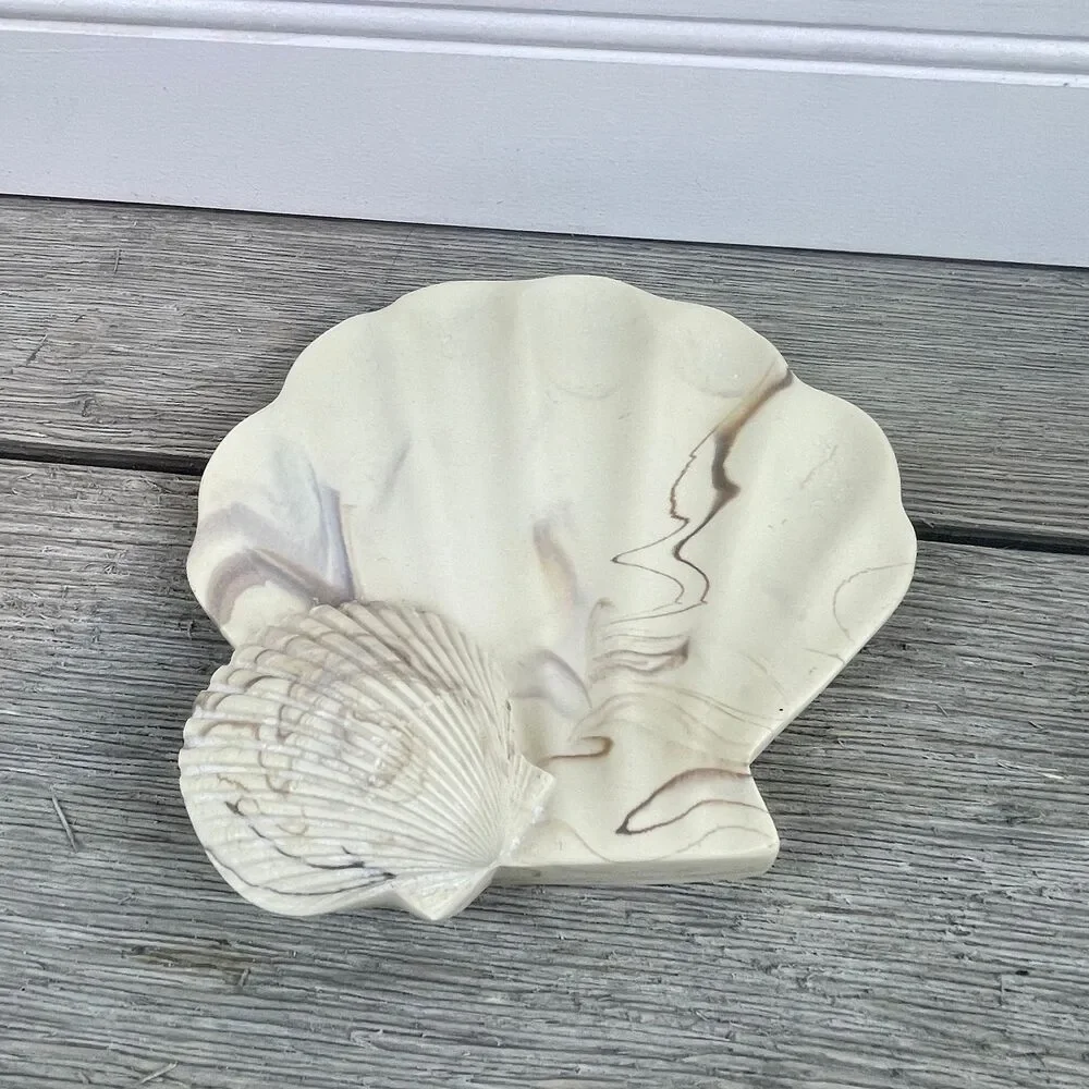 Vtg DINA Marbled Soapstone Vanity Set Soap Dish Toothbrush Holder Towel Holder - Picture 4 of 10